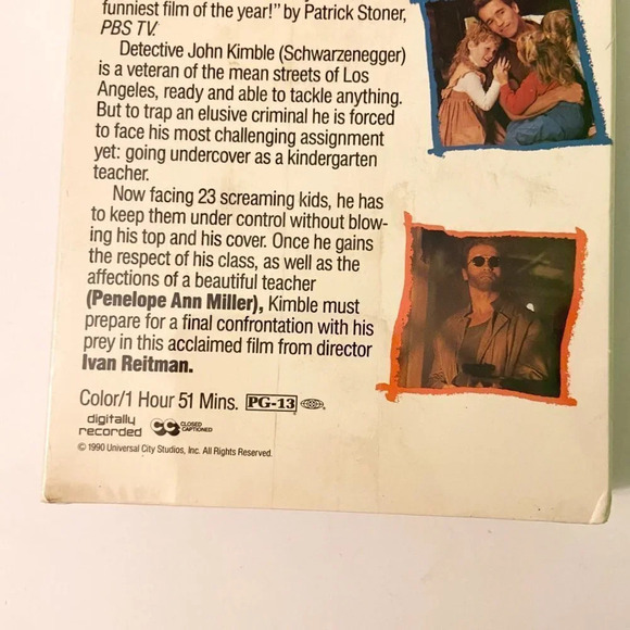 1991  Kindergarten Cop VHS Sealed Arnold Schwarzenegger Movie - Picture 4 of 11